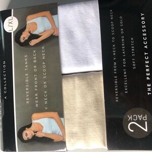 Everyday essential NWTTanks Reversible from V-neck to Scoop neck size L- XL.